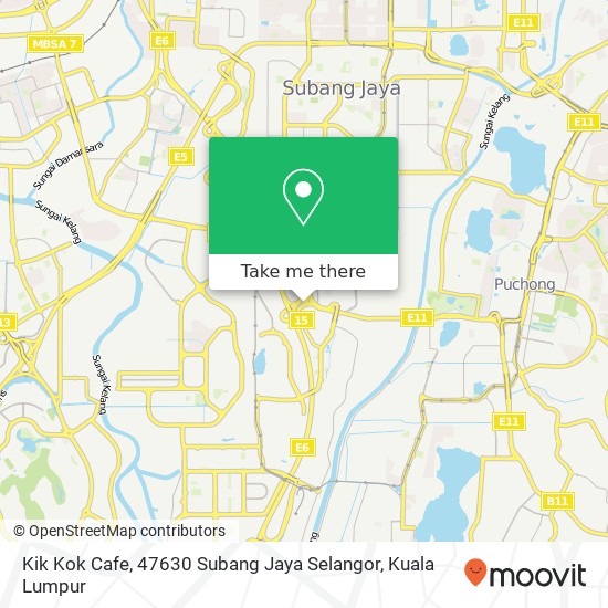 Kik Kok Cafe, 47630 Subang Jaya Selangor map