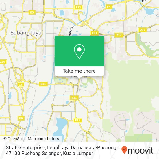 Peta Stratex Enterprise, Lebuhraya Damansara-Puchong 47100 Puchong Selangor