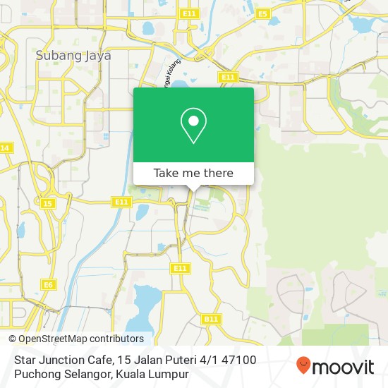 Peta Star Junction Cafe, 15 Jalan Puteri 4 / 1 47100 Puchong Selangor