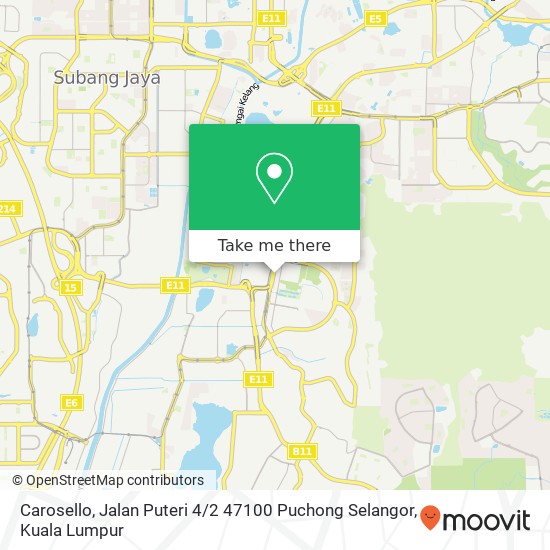 Peta Carosello, Jalan Puteri 4 / 2 47100 Puchong Selangor