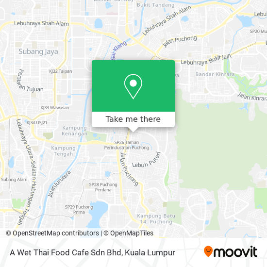 Peta A Wet Thai Food Cafe Sdn Bhd
