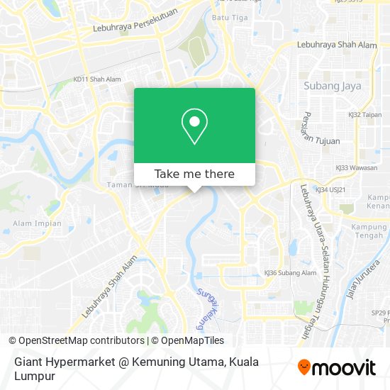 Giant Hypermarket @ Kemuning Utama map