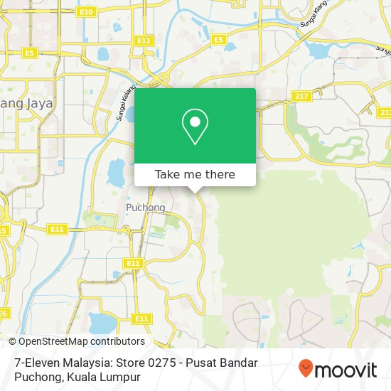 Peta 7-Eleven Malaysia: Store 0275 - Pusat Bandar Puchong