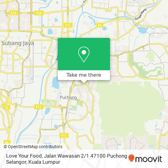 Love Your Food, Jalan Wawasan 2 / 1 47100 Puchong Selangor map