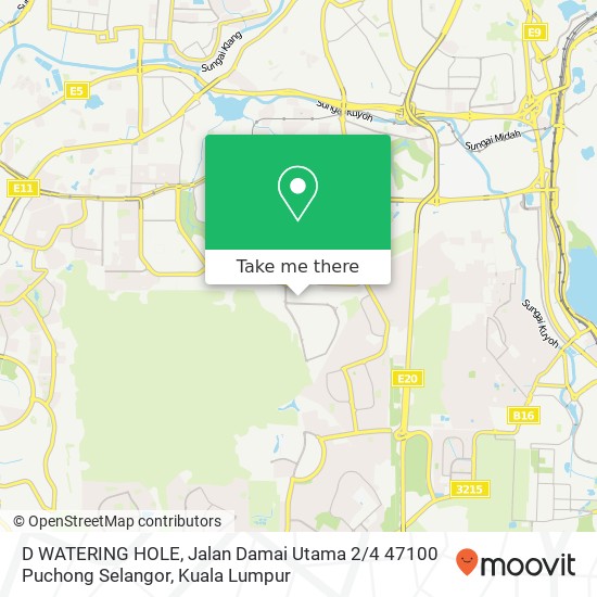 Peta D WATERING HOLE, Jalan Damai Utama 2 / 4 47100 Puchong Selangor