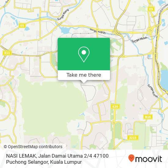 NASI LEMAK, Jalan Damai Utama 2 / 4 47100 Puchong Selangor map