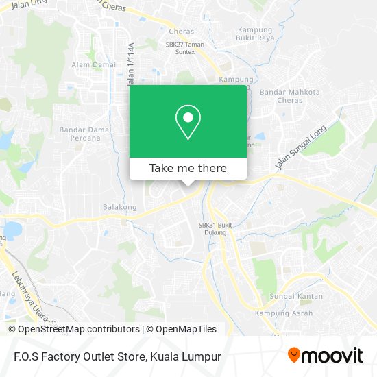 F.O.S Factory Outlet Store map