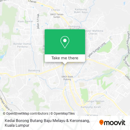 Peta Kedai Borong Butang Baju Melayu & Keronsang