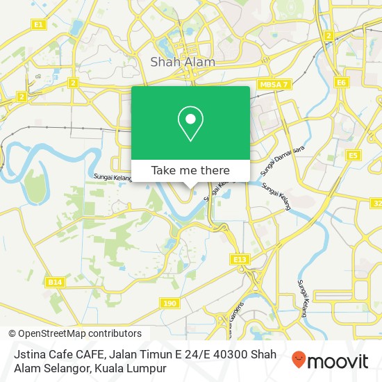 Jstina Cafe CAFE, Jalan Timun E 24 / E 40300 Shah Alam Selangor map