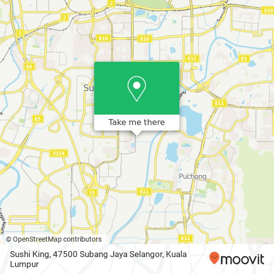 Peta Sushi King, 47500 Subang Jaya Selangor