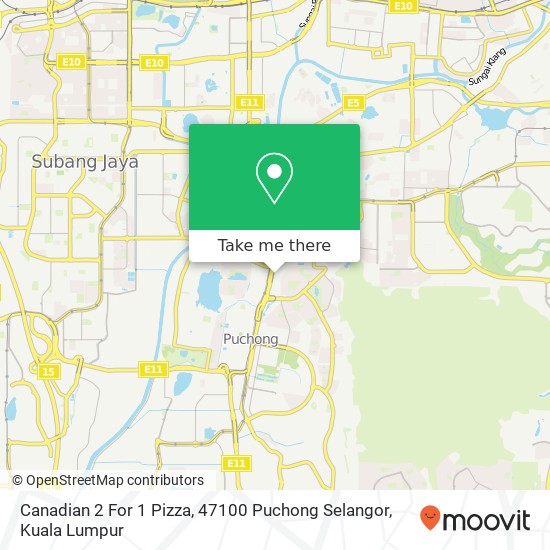 Canadian 2 For 1 Pizza, 47100 Puchong Selangor map