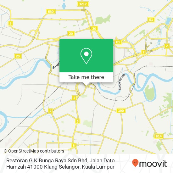 Peta Restoran G.K Bunga Raya Sdn Bhd, Jalan Dato Hamzah 41000 Klang Selangor