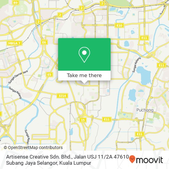 Artisense Creative Sdn. Bhd., Jalan USJ 11 / 2A 47610 Subang Jaya Selangor map
