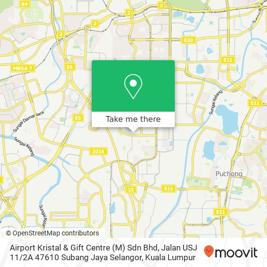 Airport Kristal & Gift Centre (M) Sdn Bhd, Jalan USJ 11 / 2A 47610 Subang Jaya Selangor map