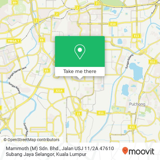 Mammoth (M) Sdn. Bhd., Jalan USJ 11 / 2A 47610 Subang Jaya Selangor map