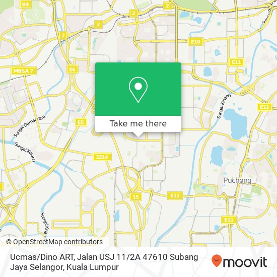 Peta Ucmas / Dino ART, Jalan USJ 11 / 2A 47610 Subang Jaya Selangor