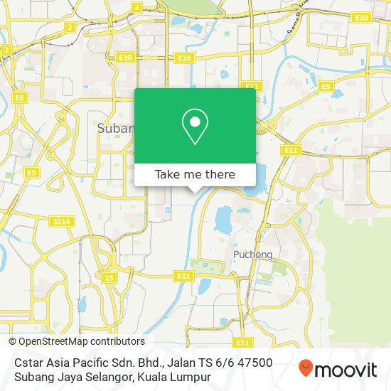 Peta Cstar Asia Pacific Sdn. Bhd., Jalan TS 6 / 6 47500 Subang Jaya Selangor