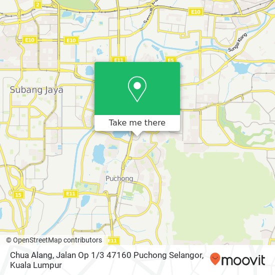 Peta Chua Alang, Jalan Op 1 / 3 47160 Puchong Selangor
