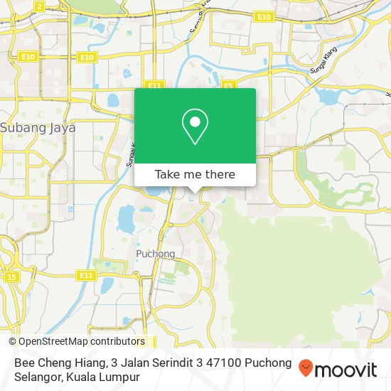 Bee Cheng Hiang, 3 Jalan Serindit 3 47100 Puchong Selangor map