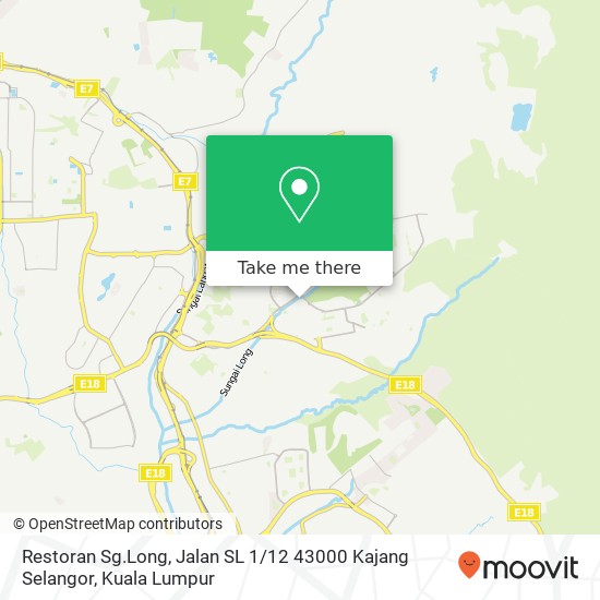 Restoran Sg.Long, Jalan SL 1 / 12 43000 Kajang Selangor map