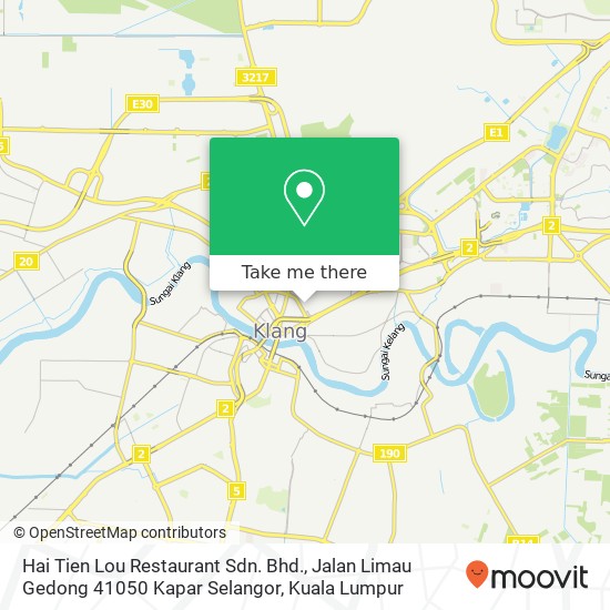 Hai Tien Lou Restaurant Sdn. Bhd., Jalan Limau Gedong 41050 Kapar Selangor map