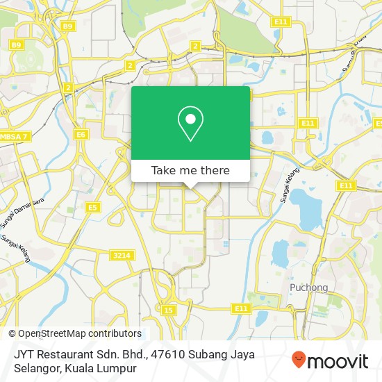Peta JYT Restaurant Sdn. Bhd., 47610 Subang Jaya Selangor