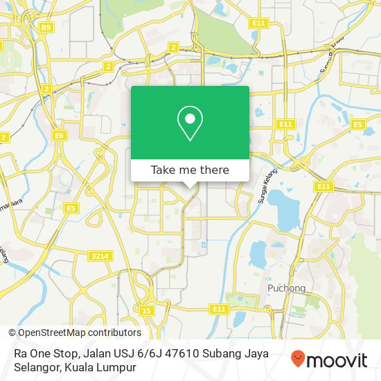 Ra One Stop, Jalan USJ 6 / 6J 47610 Subang Jaya Selangor map