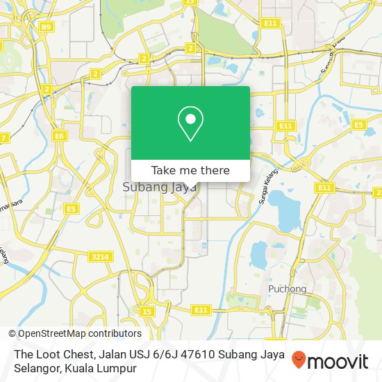 The Loot Chest, Jalan USJ 6 / 6J 47610 Subang Jaya Selangor map