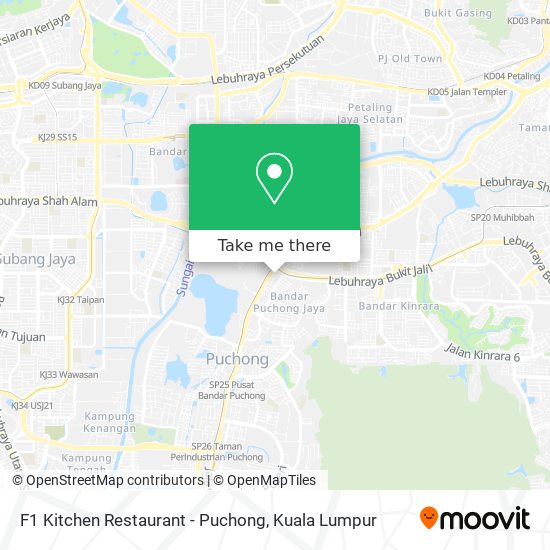 F1 Kitchen Restaurant - Puchong map