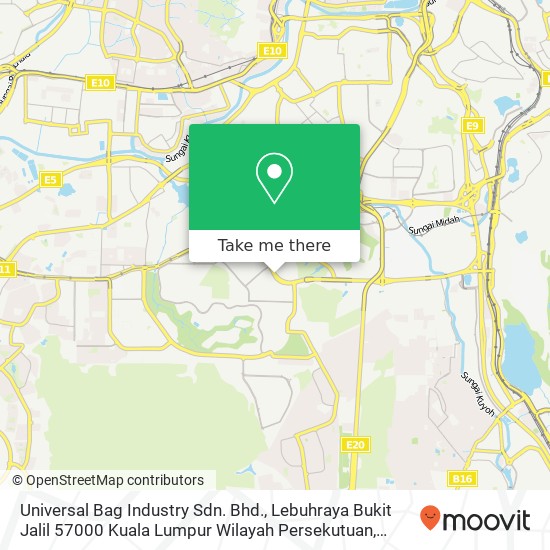Universal Bag Industry Sdn. Bhd., Lebuhraya Bukit Jalil 57000 Kuala Lumpur Wilayah Persekutuan map