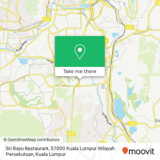 Peta Sri Bayu Restaurant, 57000 Kuala Lumpur Wilayah Persekutuan