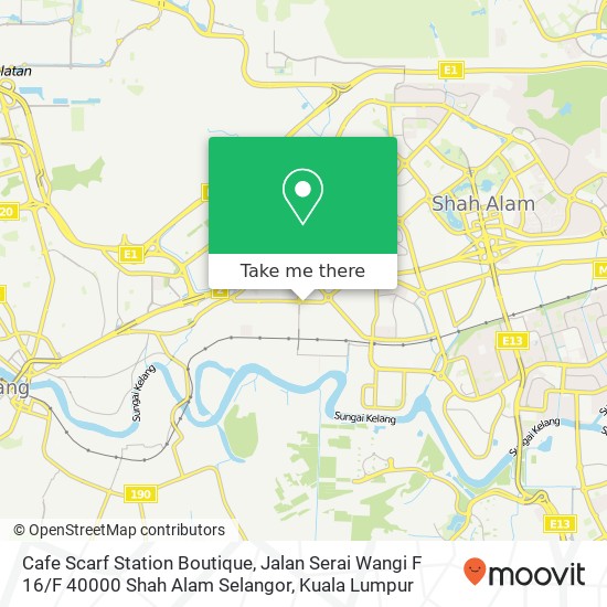 Cafe Scarf Station Boutique, Jalan Serai Wangi F 16 / F 40000 Shah Alam Selangor map