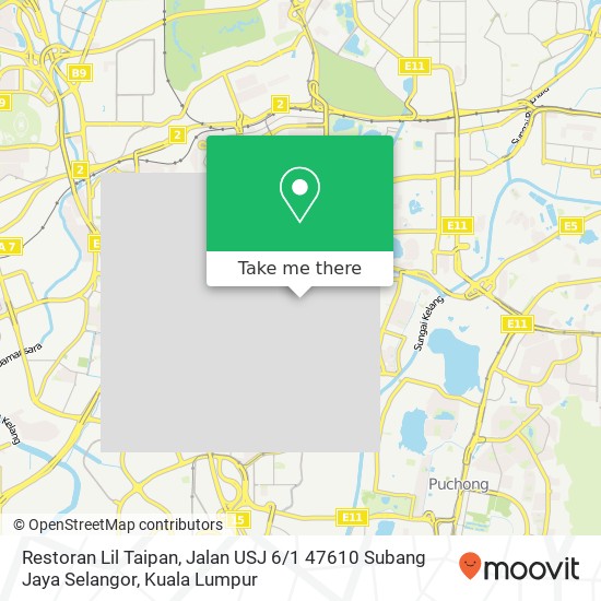 Restoran Lil Taipan, Jalan USJ 6 / 1 47610 Subang Jaya Selangor map