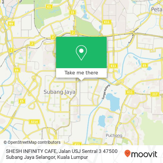 SHESH INFINITY CAFE, Jalan USJ Sentral 3 47500 Subang Jaya Selangor map