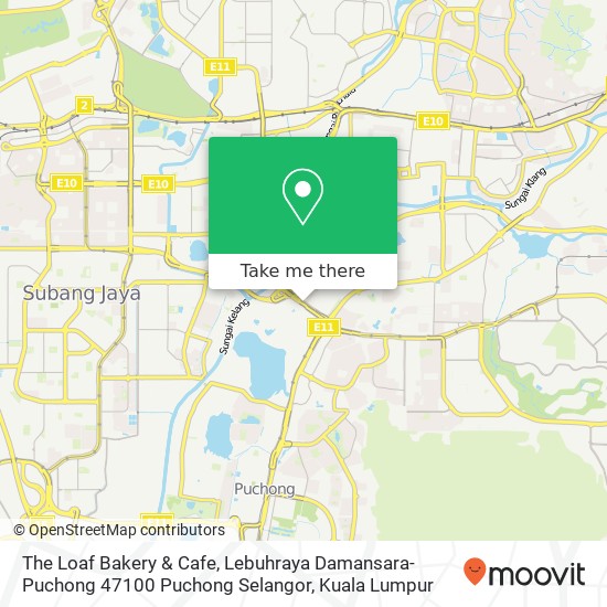 The Loaf Bakery & Cafe, Lebuhraya Damansara-Puchong 47100 Puchong Selangor map