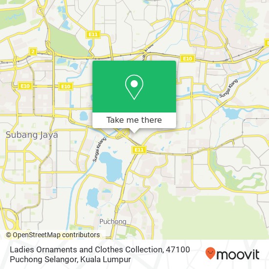 Ladies Ornaments and Clothes Collection, 47100 Puchong Selangor map