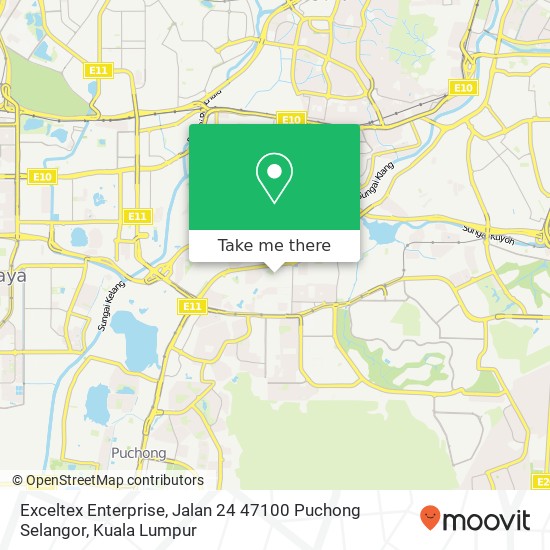 Peta Exceltex Enterprise, Jalan 24 47100 Puchong Selangor