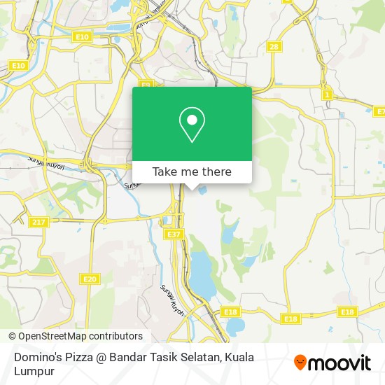 Peta Domino's Pizza @ Bandar Tasik Selatan