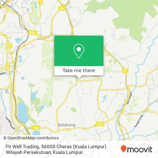 Peta Fit Well Trading, 56000 Cheras (Kuala Lumpur) Wilayah Persekutuan