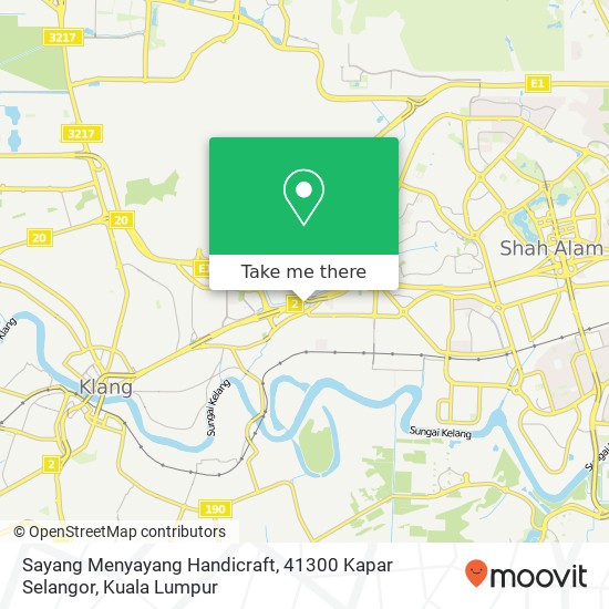 Peta Sayang Menyayang Handicraft, 41300 Kapar Selangor