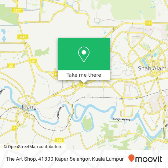 Peta The Art Shop, 41300 Kapar Selangor