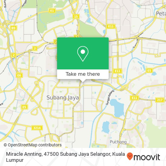 Peta Miracle Annting, 47500 Subang Jaya Selangor