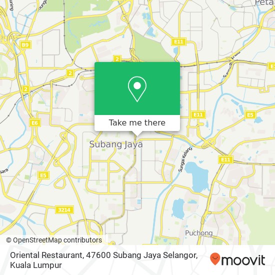 Oriental Restaurant, 47600 Subang Jaya Selangor map