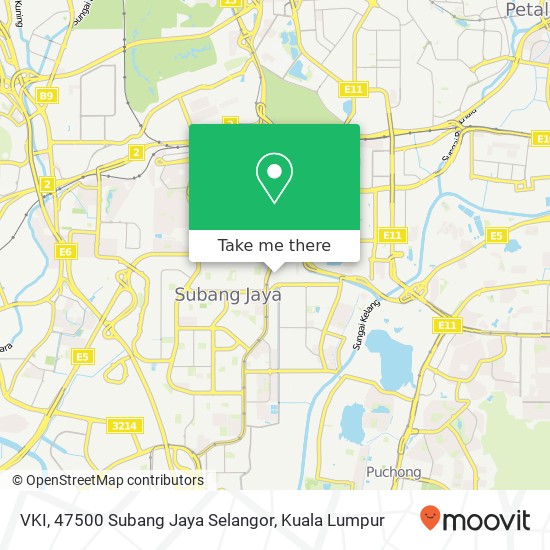 Peta VKI, 47500 Subang Jaya Selangor