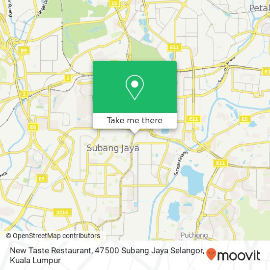 New Taste Restaurant, 47500 Subang Jaya Selangor map