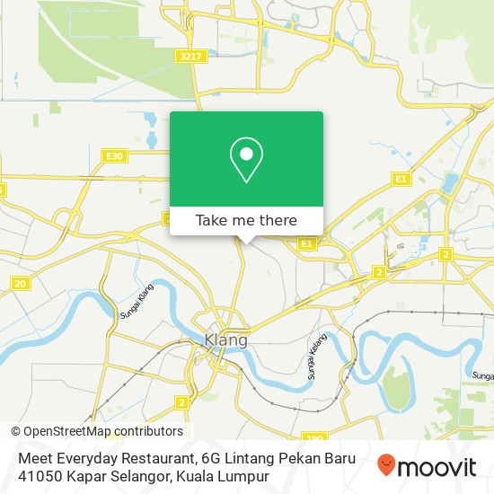Peta Meet Everyday Restaurant, 6G Lintang Pekan Baru 41050 Kapar Selangor