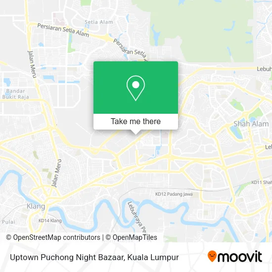 Uptown Puchong Night Bazaar map