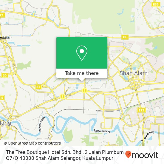 The Tree Boutique Hotel Sdn. Bhd., 2 Jalan Plumbum Q7 / Q 40000 Shah Alam Selangor map