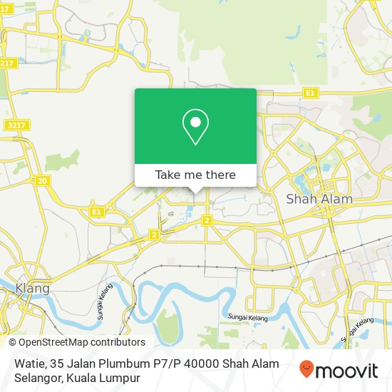 Peta Watie, 35 Jalan Plumbum P7 / P 40000 Shah Alam Selangor