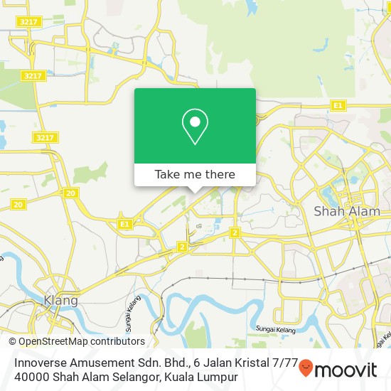 Innoverse Amusement Sdn. Bhd., 6 Jalan Kristal 7 / 77 40000 Shah Alam Selangor map